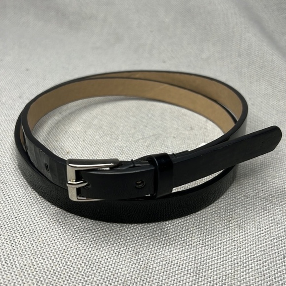 Studio S black patent leather belt size medium